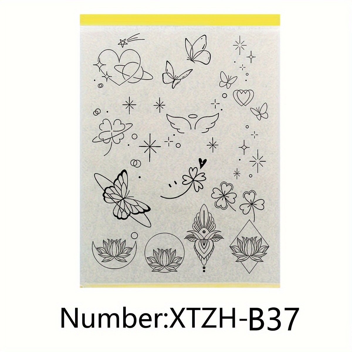 Image of Floral & Tattoo Transfer Paper Sheets - Pre-drawn Intricate Designs For Easy Application, A4 Size Compatible With Gel/ink, Diy Body Art Stencils For Home Use, Tattoo Stencil Paper