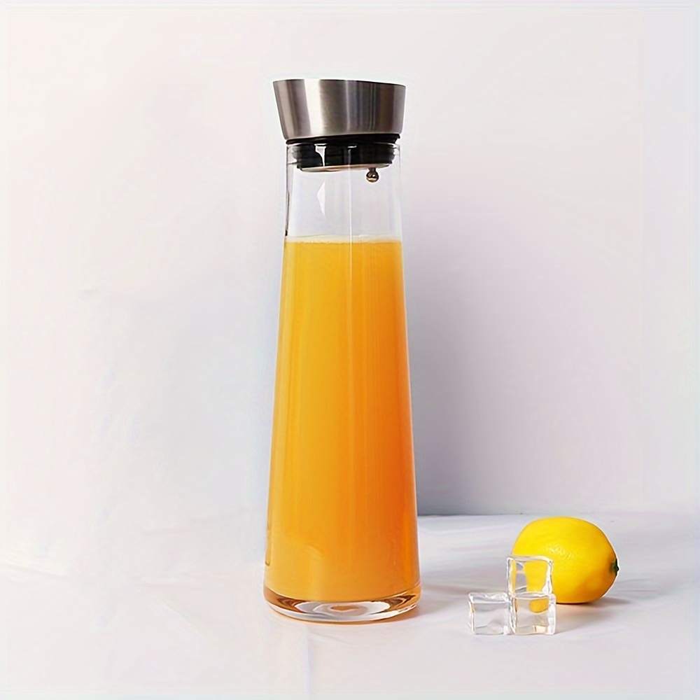 Image of Pitcher With Lid - Heat-resistant, Explosion-proof For Juice, Iced Tea & Cold Drinks - Perfect For , Restaurants & Parties