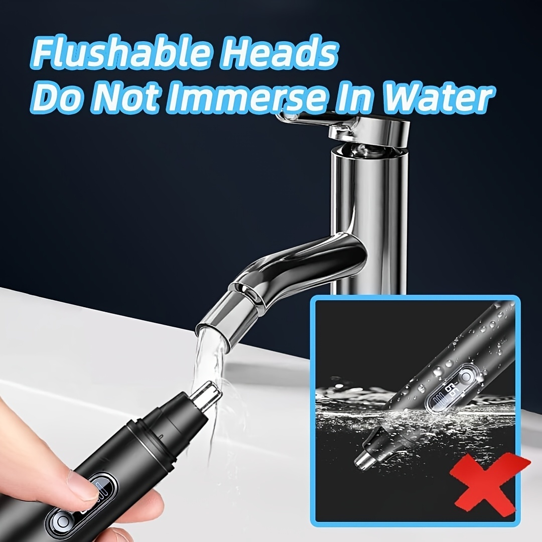   display model black non   model battery precision stainless steel   blade 360   trimming easy to clean full   wash design fashionable and simple personal care grooming tool Product details 0