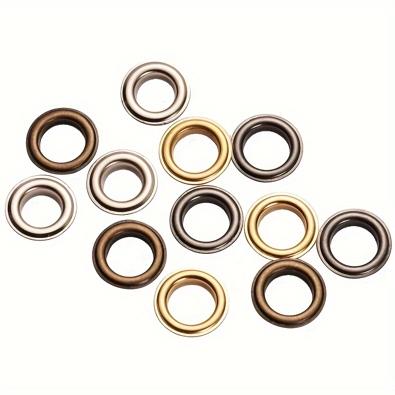 

100-piece 5mm Copper Eyelet Buckles With Gaskets - Versatile Hollow Rivet Buttons For Luggage, Clothing & Shoelace Decoration