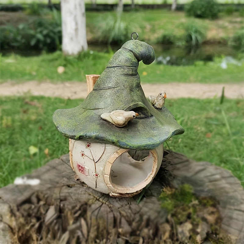 TEMU 1pc Exquisite Bird House , Magical Bird House Decoration, Warm Decoration For Garden, Bird Nest