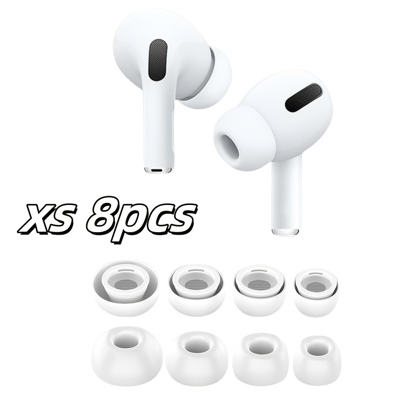 8pcs Set Of Non-slip Soft Silicone Earbud Replacement Tips, White And Black Replacement Set, 8pcss, Non-electric, Silicone Material