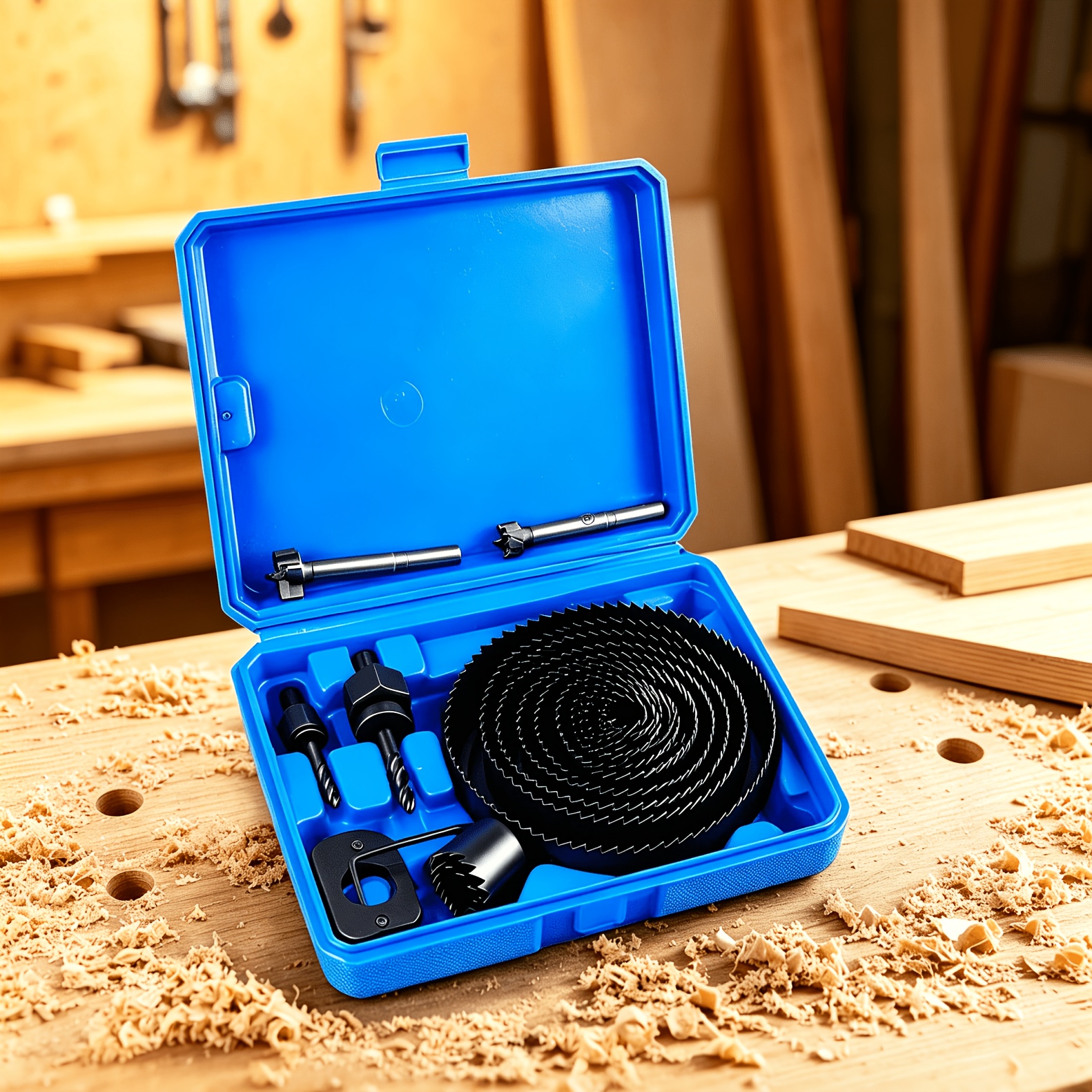 Woodworking Set, Includes 13 Sizes Of Hole Saws 17-97mm, For Sharpness And Durability, Suitable For Drilling Wood, Gypsum Board, Plastic, And Plate