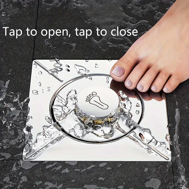 

1pc Stainless Steel Pop-up Drain Cover, Anti-odor Insect Proof, Easy Install Bathroom Floor Drain Filter, Bathtub Accessory