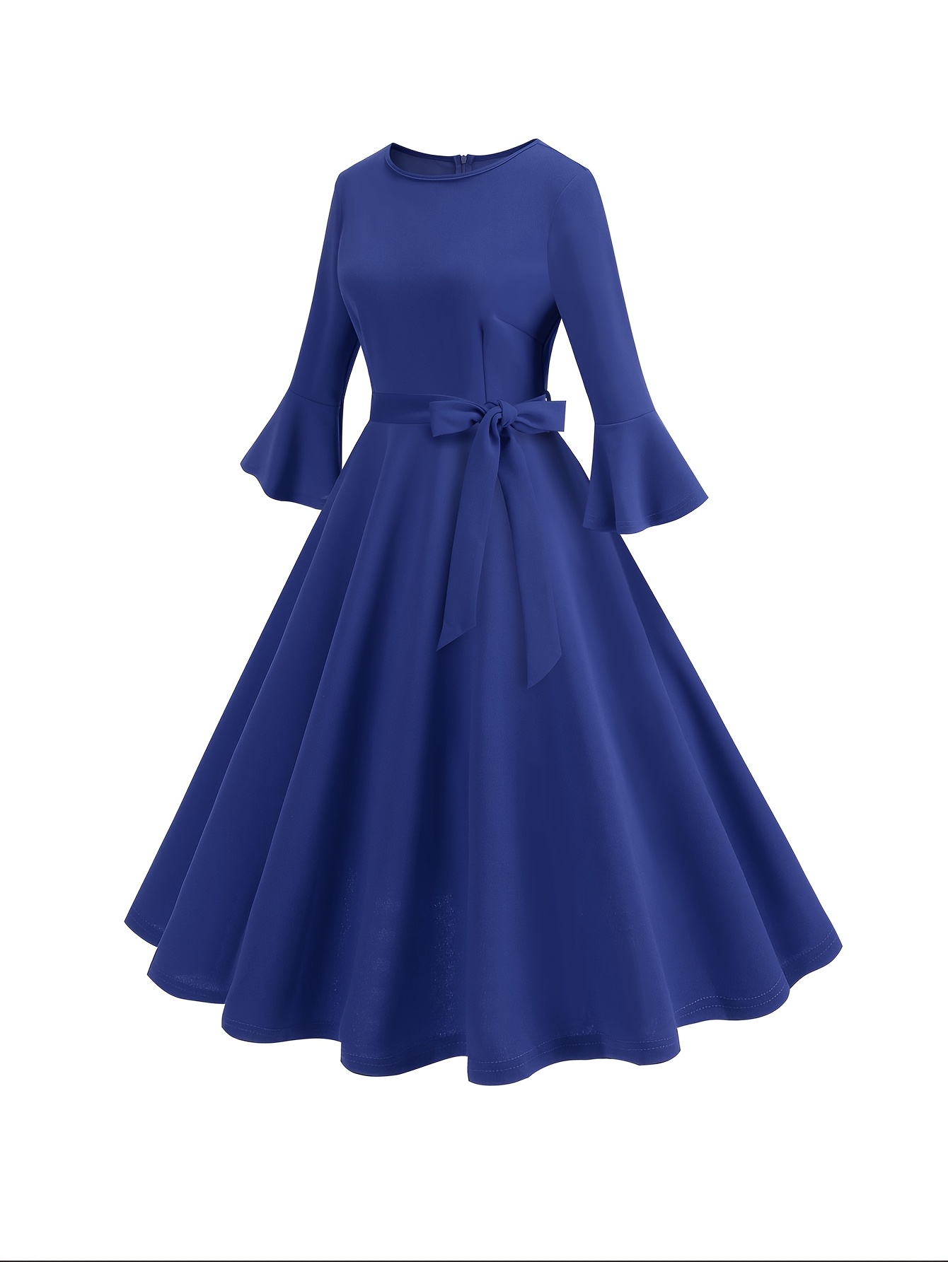 elegant christmas party dresses for over 50s Retro Stage Off-Shoulder Christmas Snowflake Swing Dress main image 0