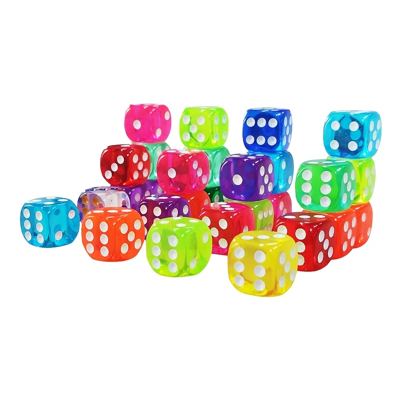 50pcs Vibrant Mini Acrylic Dice Set