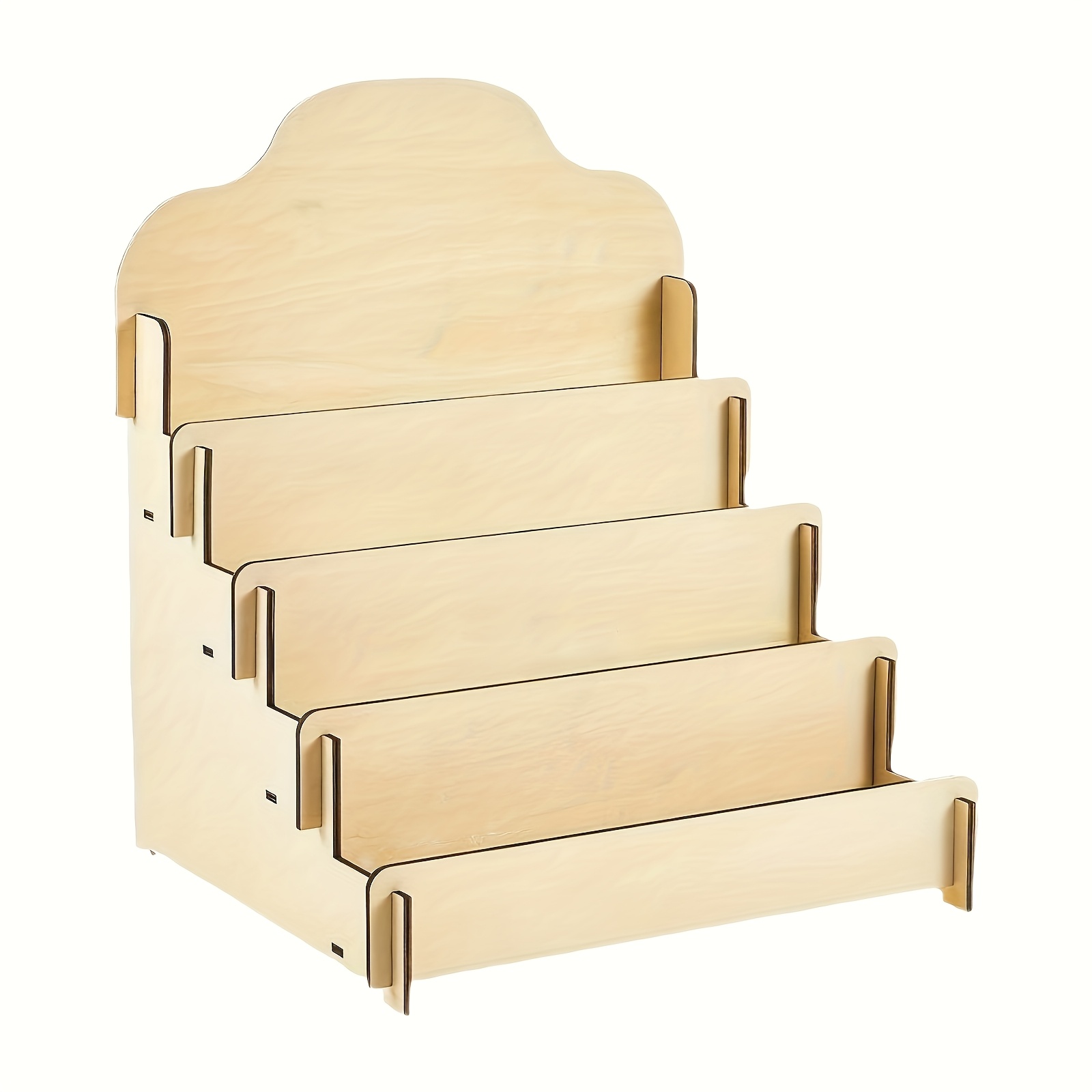 TEMU Wooden Bookshelf-style Pen Holder Stand - 29x26x34cm/11.4x10.2x14in Multifunctional Triangular Organizer For Home And Office, Bookshelf