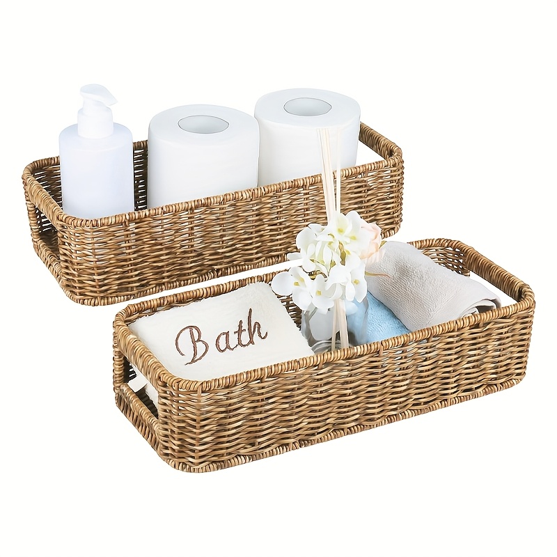 

Rattan Basket - Toilet Paper, Desktop & Home Decor, Shelf Baskets