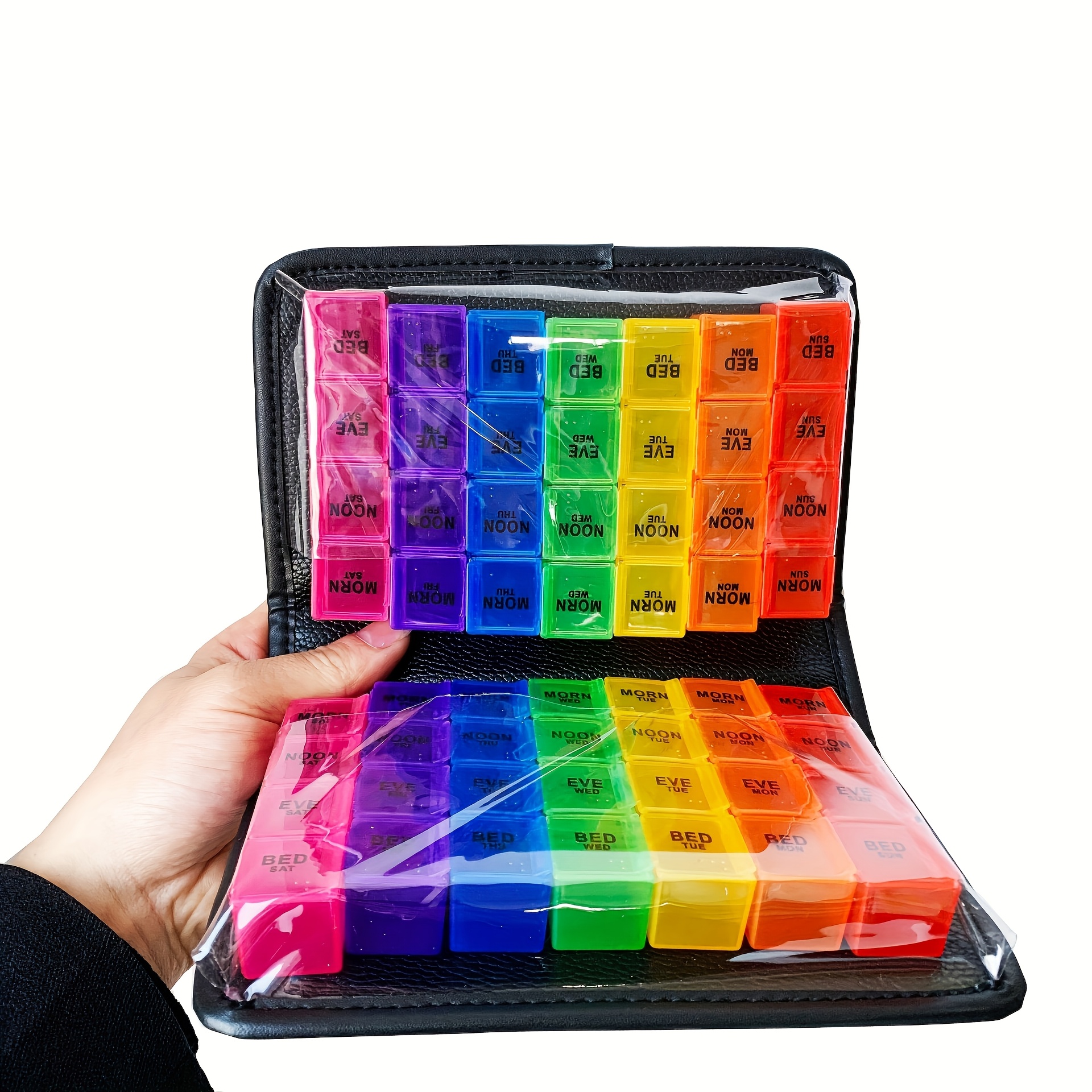 Image of Pill Organizer Box For A Week, Travel Medicine Case, Portable Vitamin Holder, Compact Daily Pill Storage For Home, Office, And Use, Durable Med Organizer