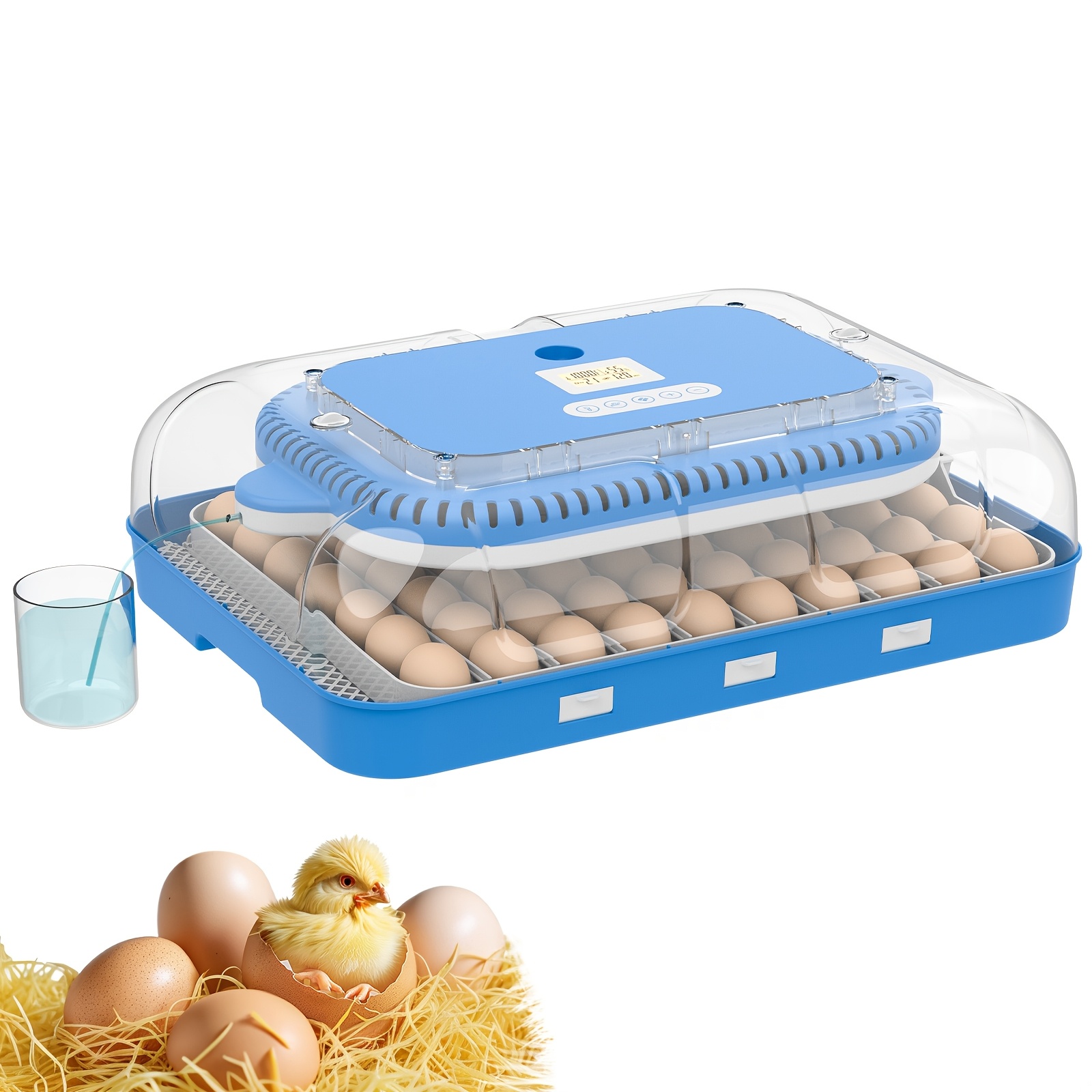 TEMU Advwin 70-egg Incubator With Automatic Humidity Control, Automatic Egg Turning, Temperature Control, Built-in Egg , Incubator For Hatching