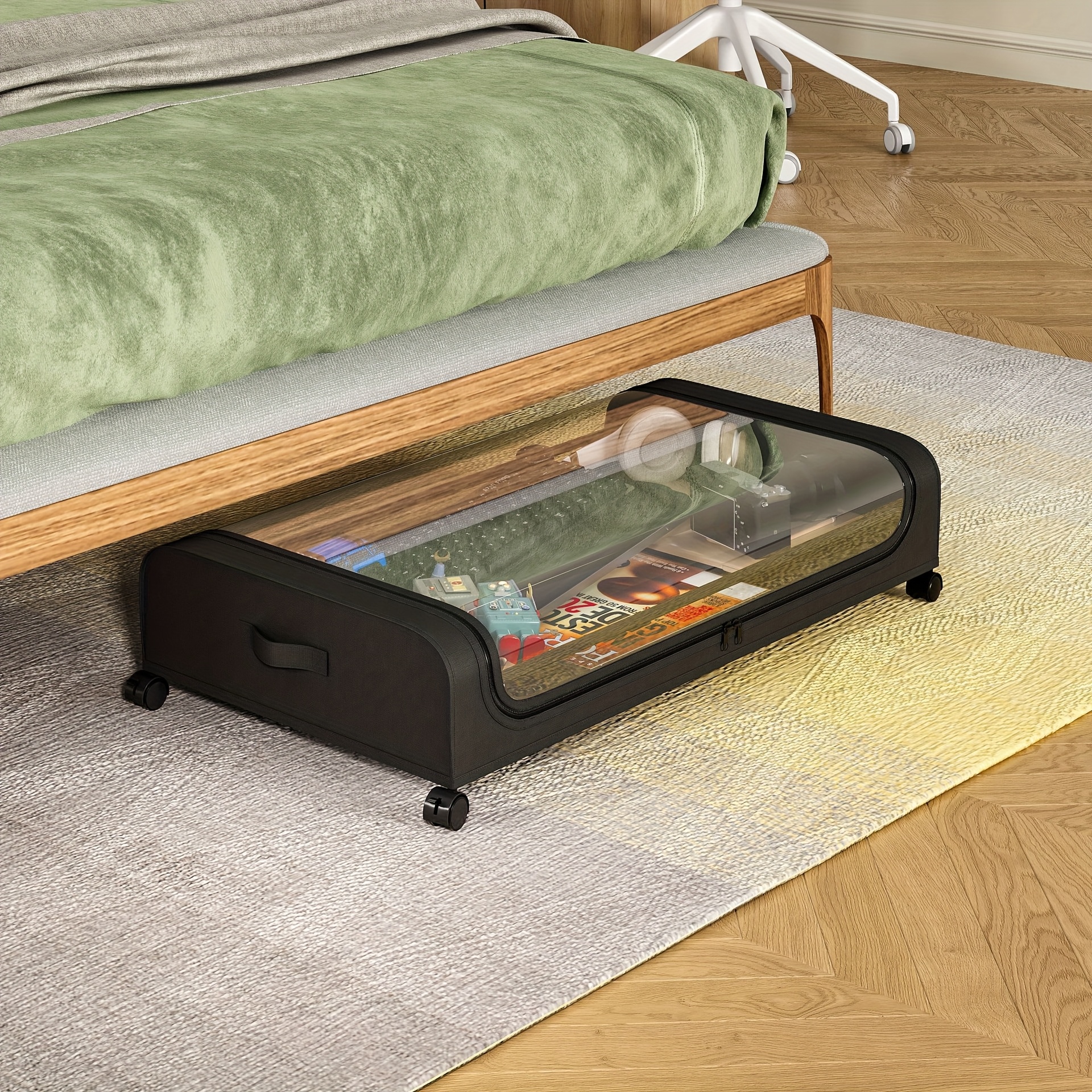 Underbed Storage Containers with Wheels and Lids