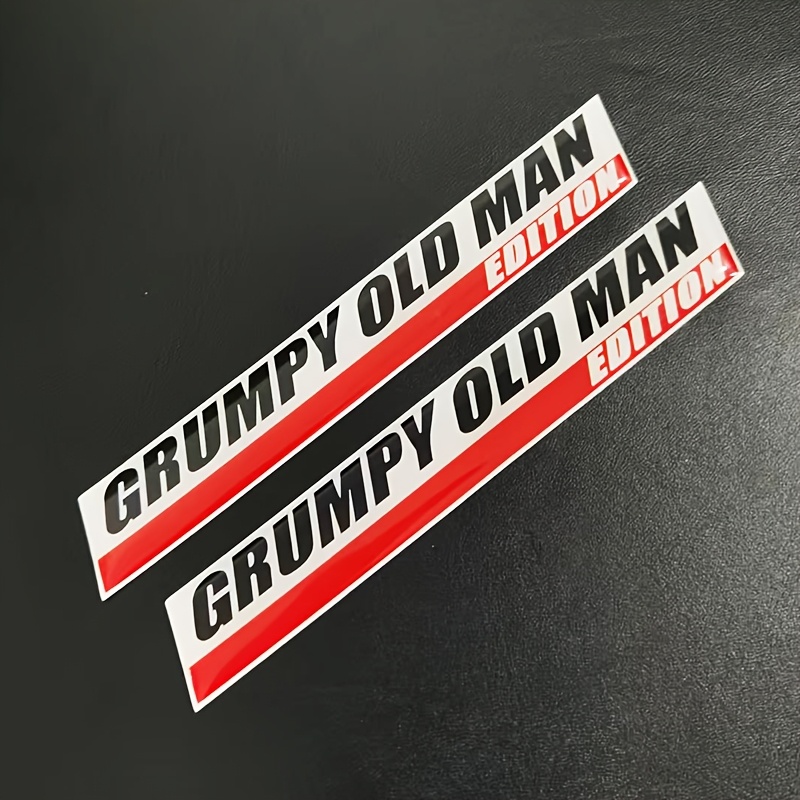 Image of 3d Emblem Sticker Badge For Old Man Edition, Humorous Decals For Car Door Replacement, Suitable For All Vehicles, Suvs, And Motorcycles