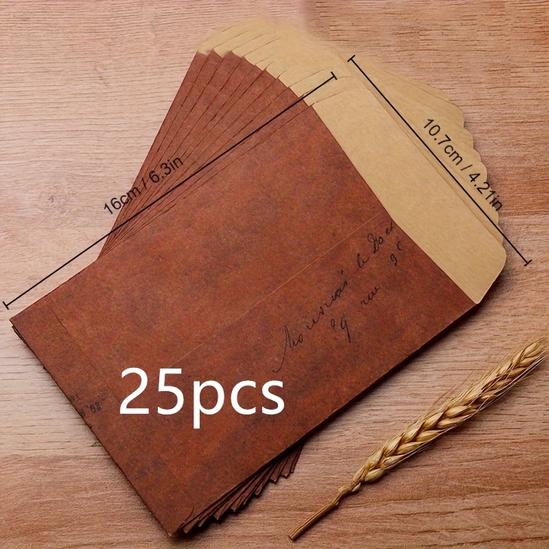 TEMU Lot de 50/25 enveloppes , idéales pour les invitations de mariage rustiques, enveloppes d'administration pour événements