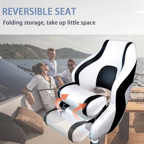 wholesale direct from chinas source factory model 86575 6wk in white black waterproof anti aging and uv resistant pvc suitable for yachts lure boats fishing boats and other boat chairs and marine seats with legrests