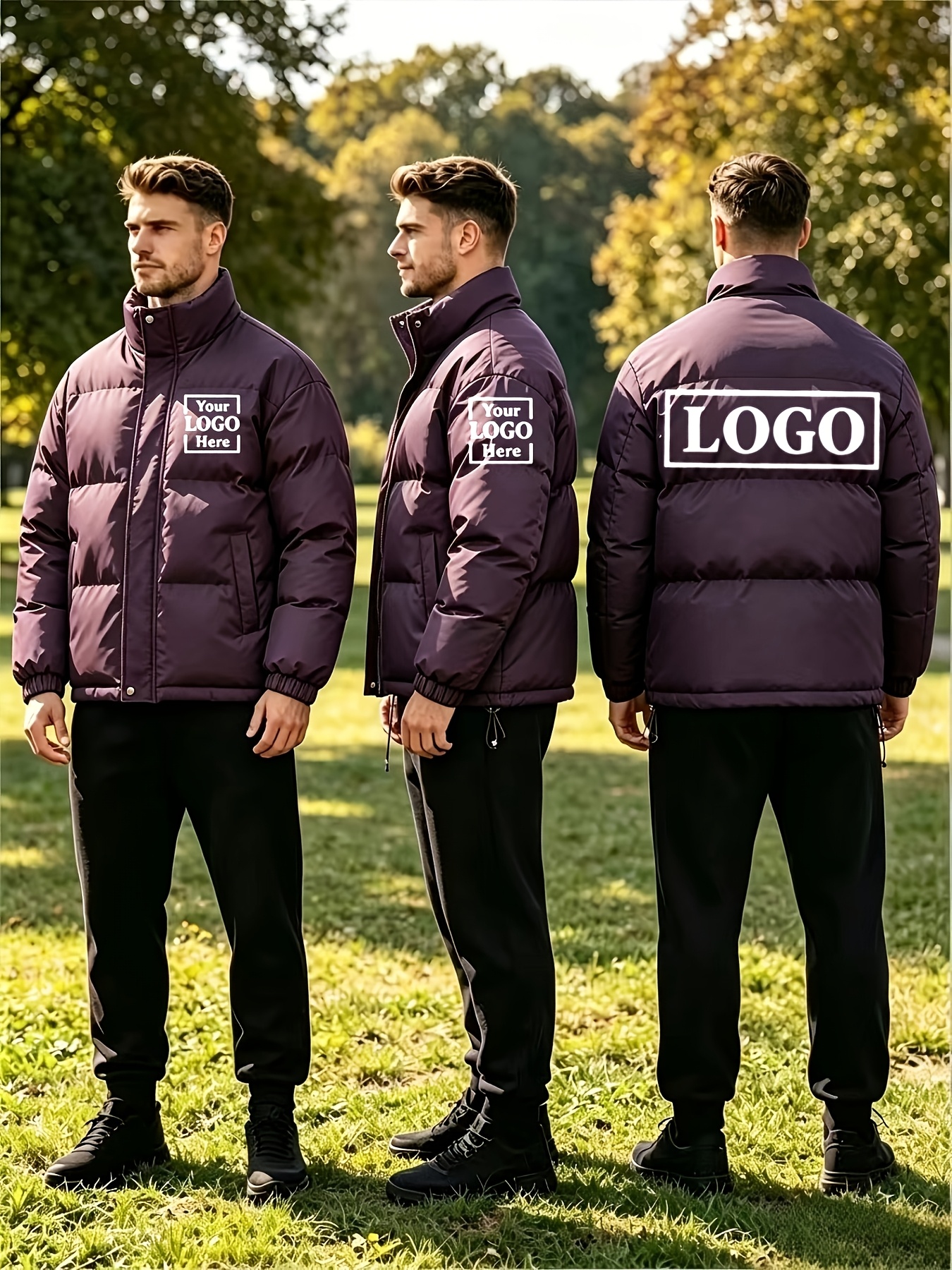 Winter Padded Custom Style Hoodless Outerwear, Comfortable & Warm