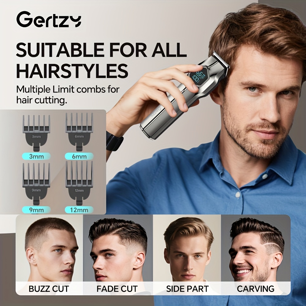 Ensemble de toilettage multifonctionnel 5-en-1 pour hommes, coupe de poils de nez | Soin du visage | Coupe de poils du corps, adapté à une utilisation à la fois sèche et humide pour les individus ou les stylistes, base magnétique rechargeable par USB, longue durée de la batterie, cadeau parfait !