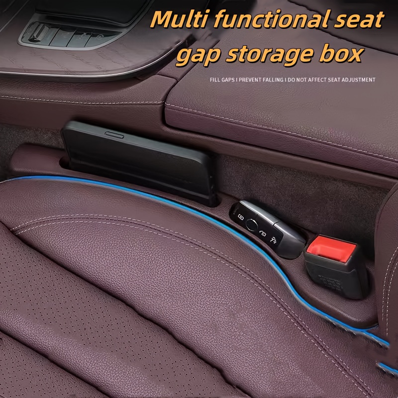 

2-piece Car Seat Gap Filler Set With Key, Phone & Card Slots - Durable Eva Material, Multi-functional Organizer For Cars, Suvs, Trucks