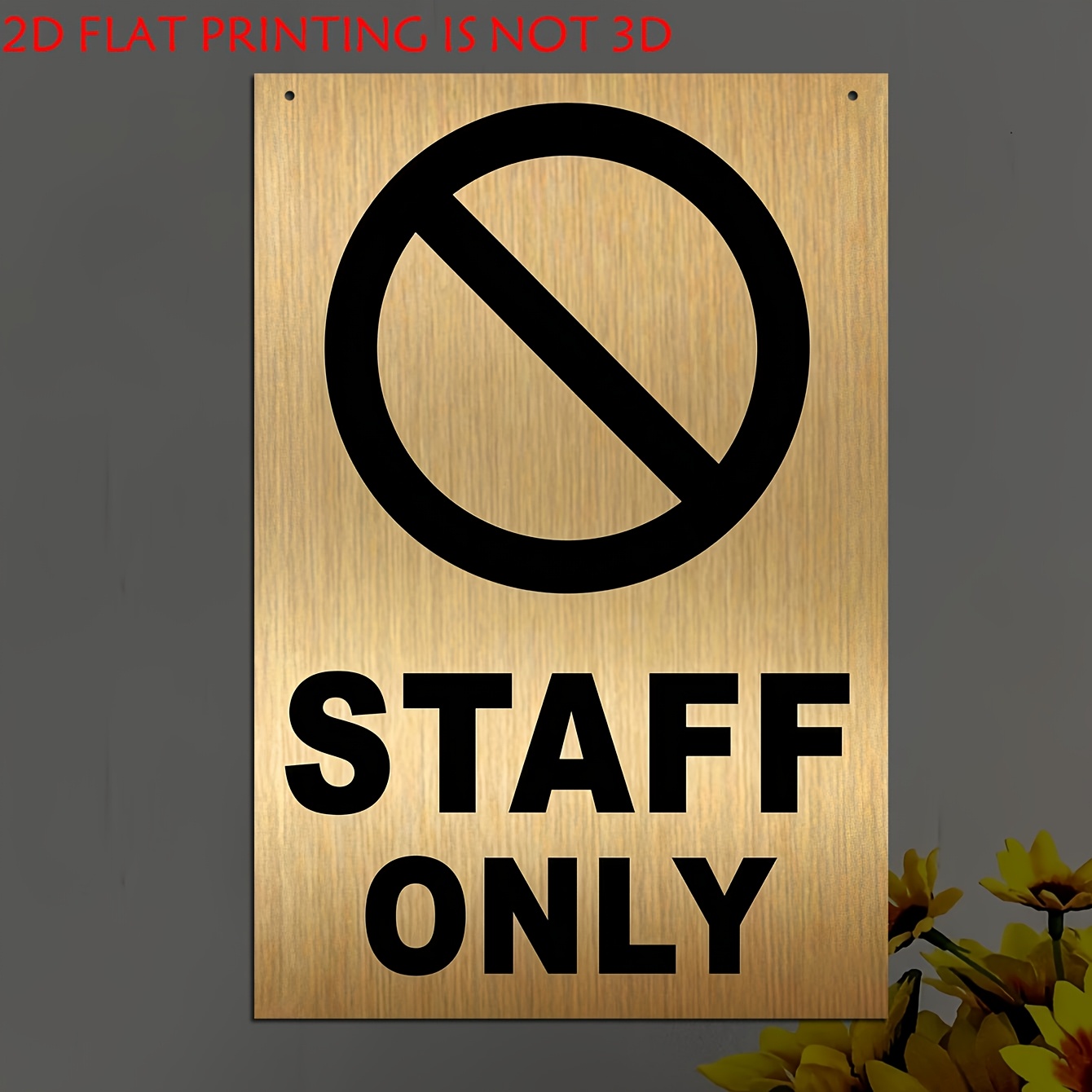 TEMU 2d Flat, 1pc Retro "" Wall Sign - Artificial Suitable For Office, Cafe, Bar Symbol, Irregular Shape Safety Notice, Suitable For Indoor, For, For