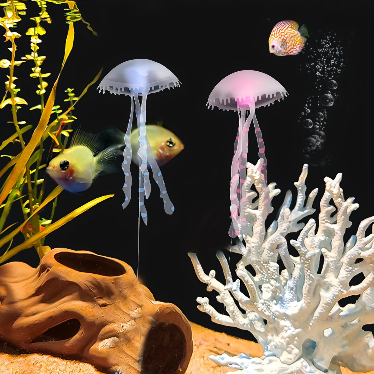 INF 2 Stuks Aquarium Decoratie Set - Realistische Koraal Ornamenten voor