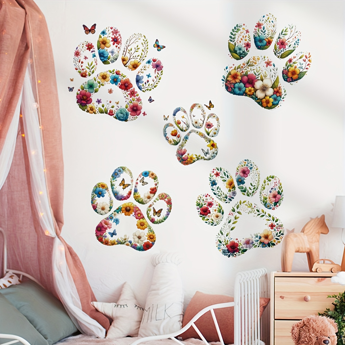 Wandtattoo „Kamm & Schere“ – Selbstklebend, 6 Größen, Für Küche & Wohnzimmer