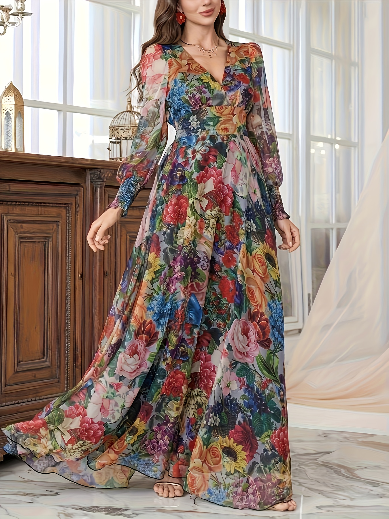 knee length dresses for ladies LET HER SHINE WOVEN MAXI DRESS main image 0