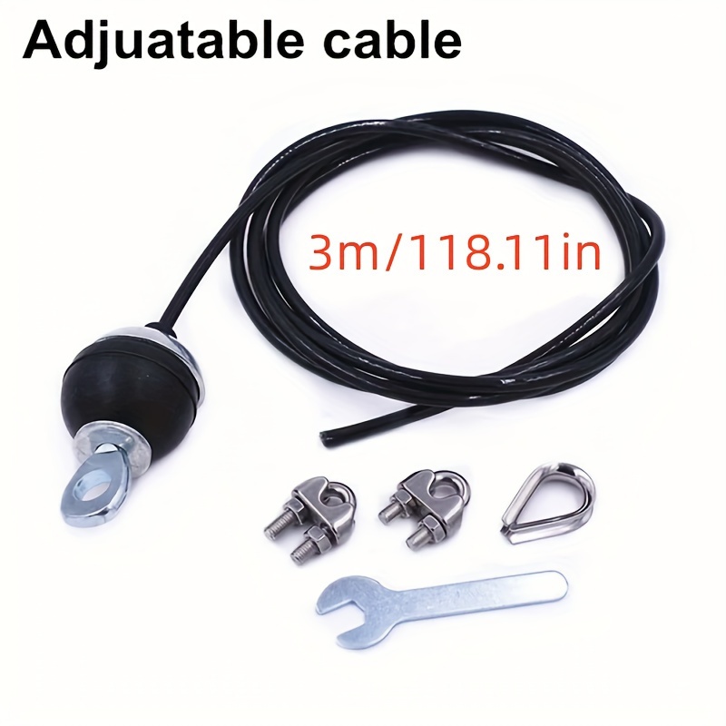 1pc Fitness Pulley Replacement Cable, 2m//4m/5m (78.74in/118.11in/157.48in/196.85in) Long, Heavy Duty Steel Wire Rope, For Home Gym Pulley Machine
