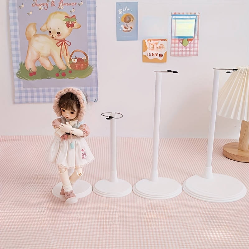 

Adjustable Doll Display Stand, 1pc White Plastic Support Rack For Home/store, In 25cm/35cm/45cm/60cm Sizes