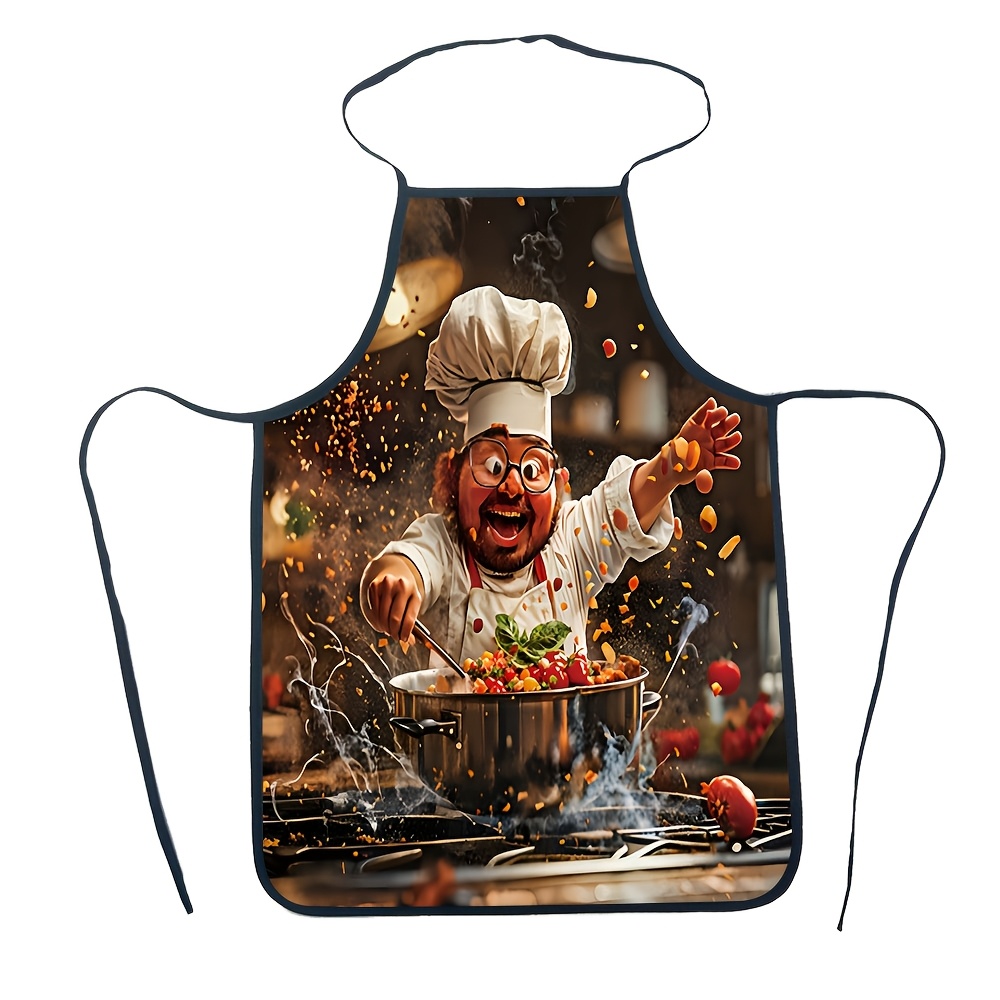 TEMU 1pc Kitchen Apron For Cooking Grilling Baking, Humorous Baking Apron For Men Father's Day Birthday, Cooking Aprons For Bbq
