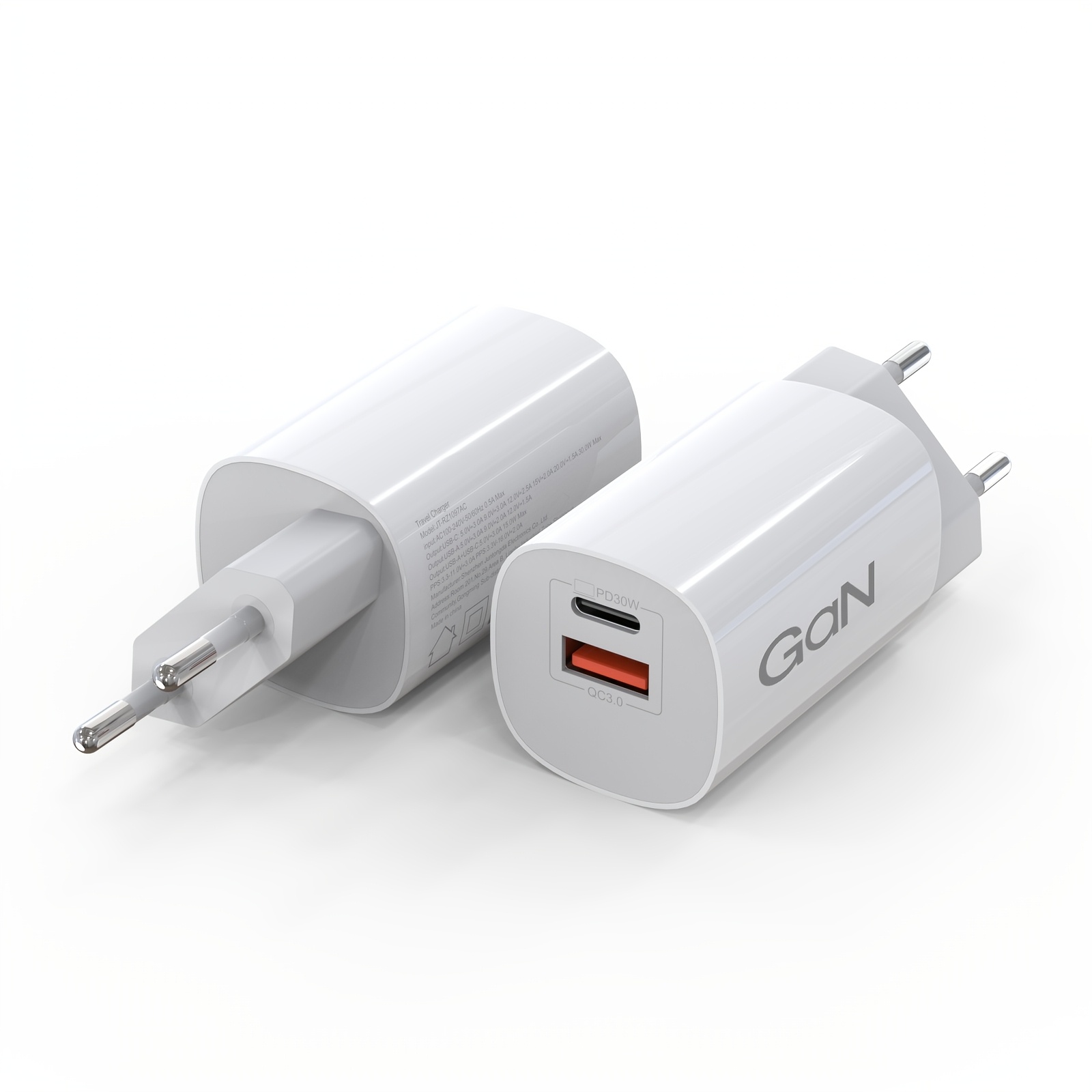 Image of Total Power 48w Usb C Super Fast Charger Pd30w And Qc18w 2-port Usb C Wall Adapter, Suitable For Iphone 16/16 Pro/16 Pro Max/16 Plus/15/14/13/12/11 Pro Max/x/xs, Quick Charging Adapter, Charger Plug