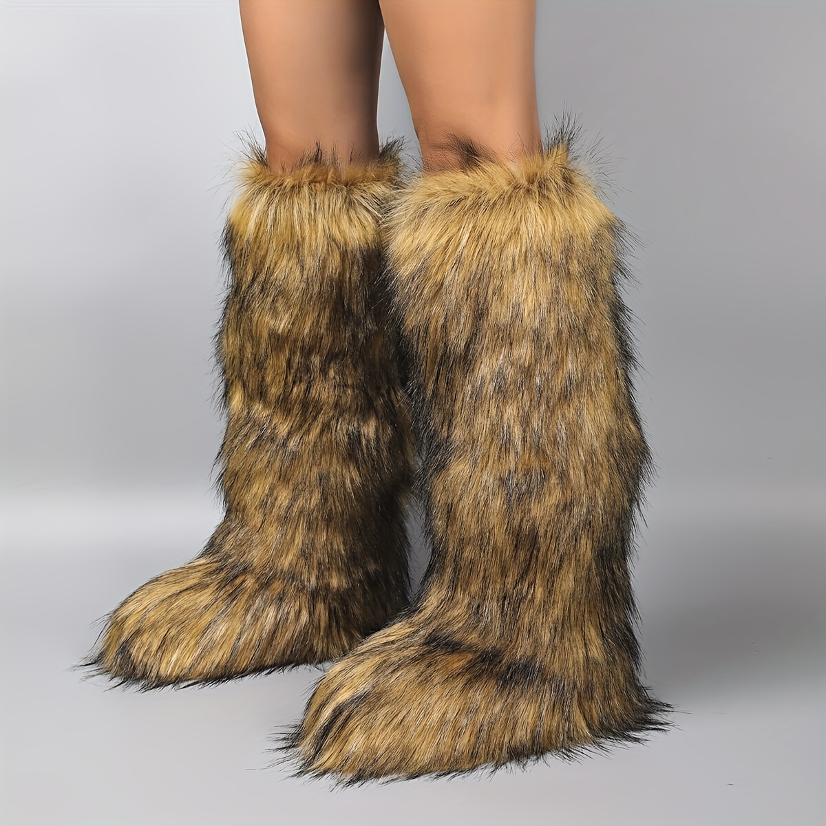 womens plus size new knee high thickened warm snow boots - Temu