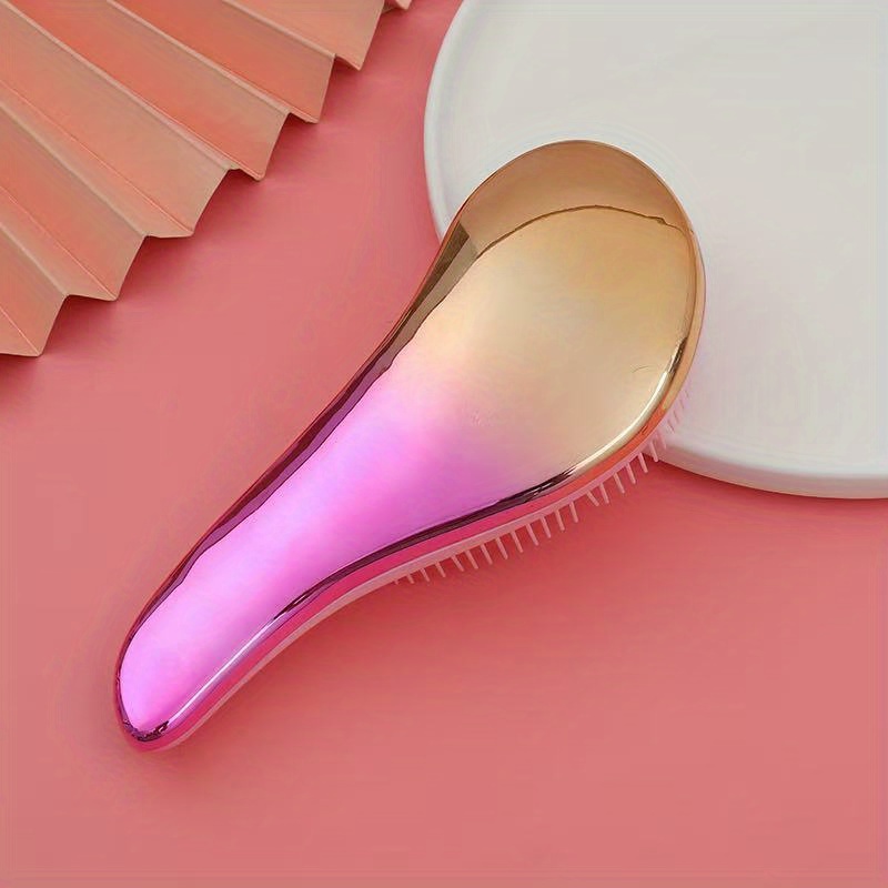 TEMU 1pc Of Gradient Colorful Massage Comb, In Multiple Colors, Stylish Design, Easily Detangles Hair, Cares For Strands, Suitable For All Hair Types