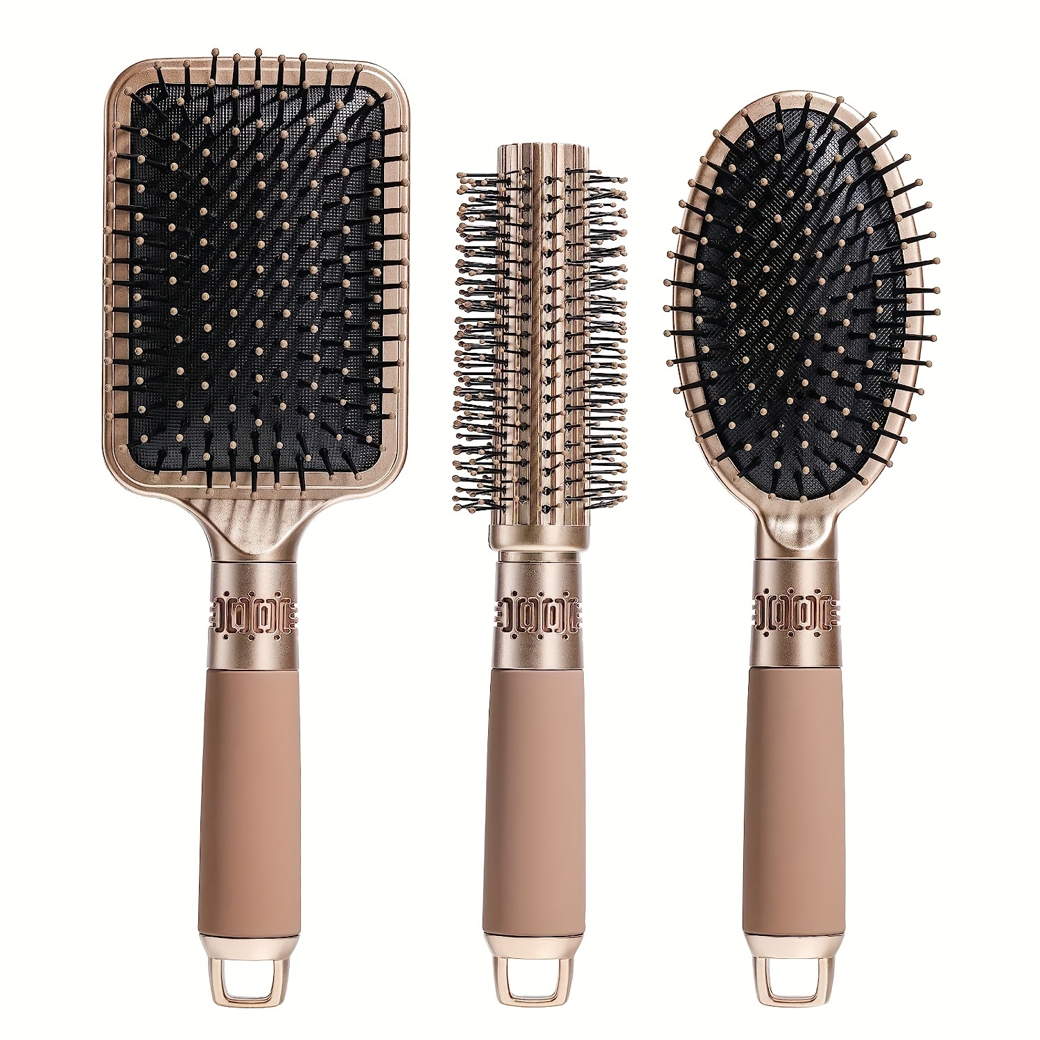 Hair Brush Set Detangling Nylon Pins Massage Comb Paddle Air - Temu ...