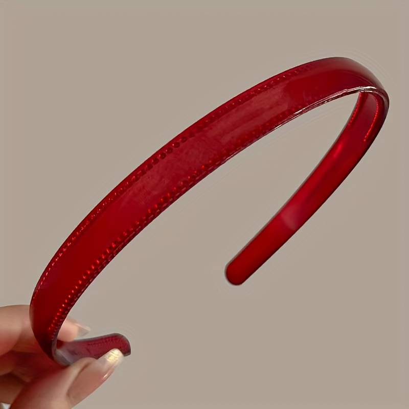 Chic Acrylic Jelly Hairband With Non-slip Teeth - Face Washing & Styling, Hand Wash Only