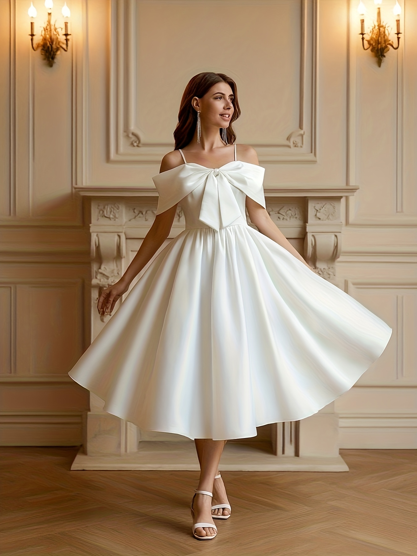 chinese dress ladies Amazon.com: Women's Elegant Lace Dress Slim Fit Bell Long Sleeve Ruffle  Trim Party White Cocktail Mini Dress : Clothing, Shoes & Jewelry