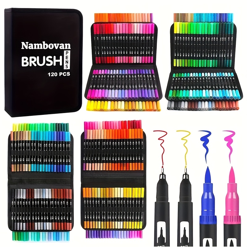 

Versatile Dual-tip Art Marker Set - 60/72//120 Colors, , Sketching,