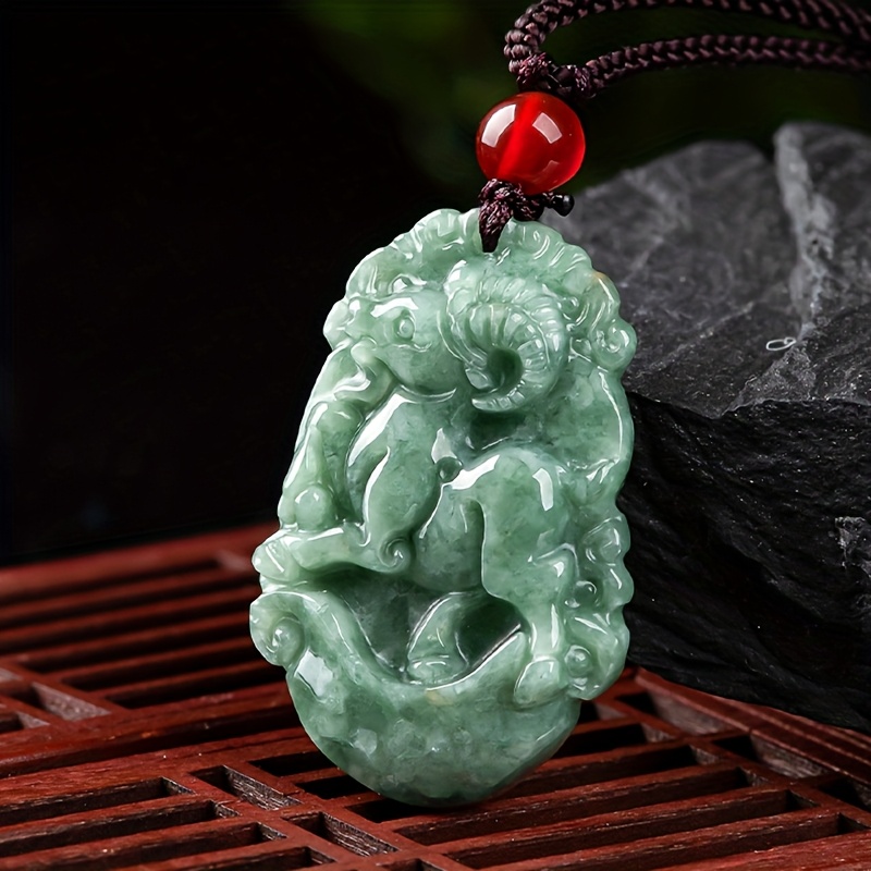 Natural Stone Zodiac Pendant Necklace, Hand Carved, Unisex