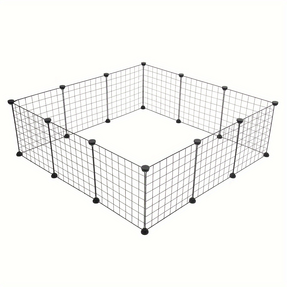 TEMU Pet Playpen, Small Animal Cage Indoor Portable Metal Wire Yard Fence For Small Animals, Guinea Pigs, Rabbits Kennel Crate Fence Tent