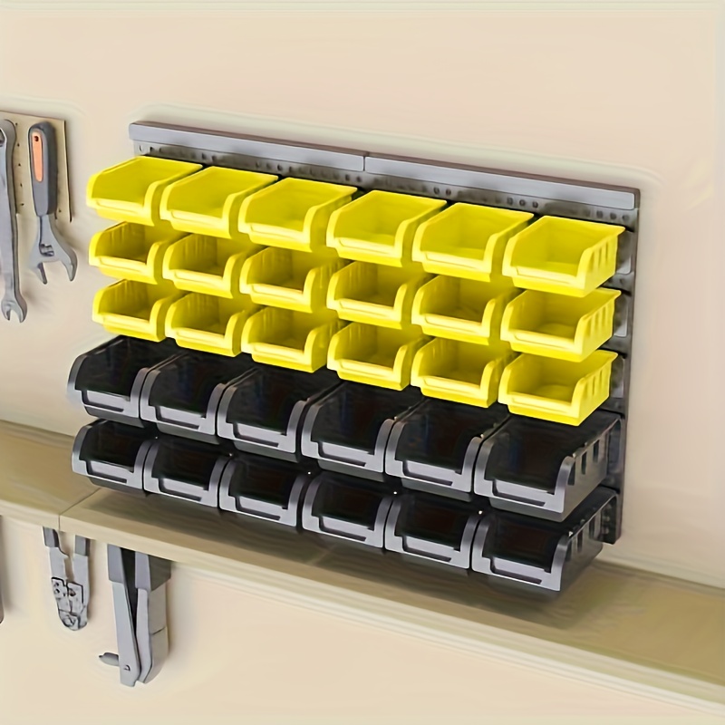 TEMU Large Storage Rack, Tool Organizer, Garage Tool Shelf, Screwdriver And Wrench Storage Box For Screws, Nuts, Bolts, Nails, Beads And Small