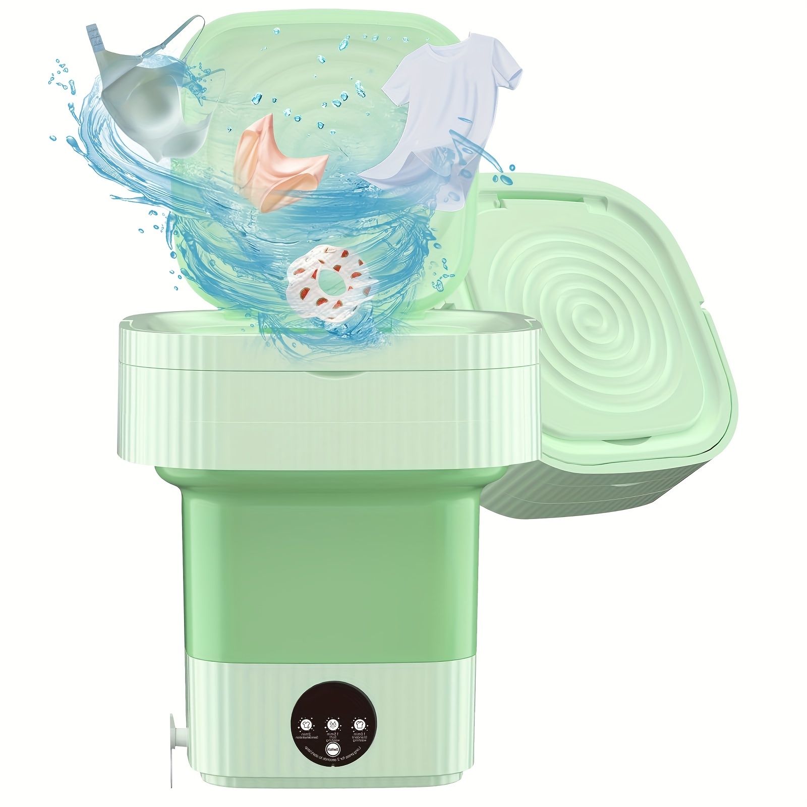 TEMU 13l Mini Portable Washing Machine, Mini Washing Machine Turbo Washing Machine, Portable Washing Machine, Underwear, Socks, Baby Clothes, Travel,