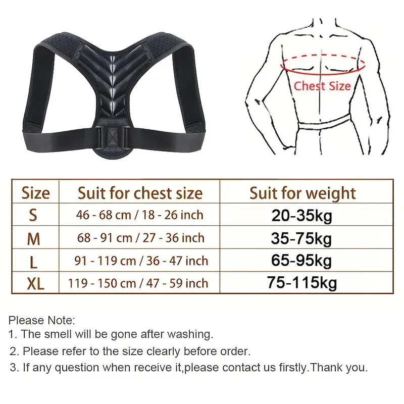 Universal Back Support Brace for Improved Posture, Adjustable Body Shaping Belt for Men And Women, Breathable And Professional Quality details 0