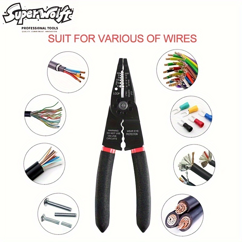 TEMU 8" Wire Stripper/wire Crimping