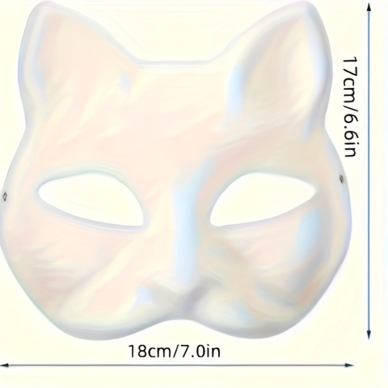 50 Leere Papiermasken Zum Bemalen – Für Katzen, Füchse, Wölfe – 17,5x16 Cm & 19x17 Cm, Perfekt Für Halloween & Bastelpartys