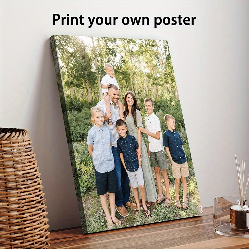 TEMU Décoration murale sur toile cadre personnalisée 2D à plat, 1 pièce - Présentoir de collage photo adapté , , de mariage, compatible avec cadre