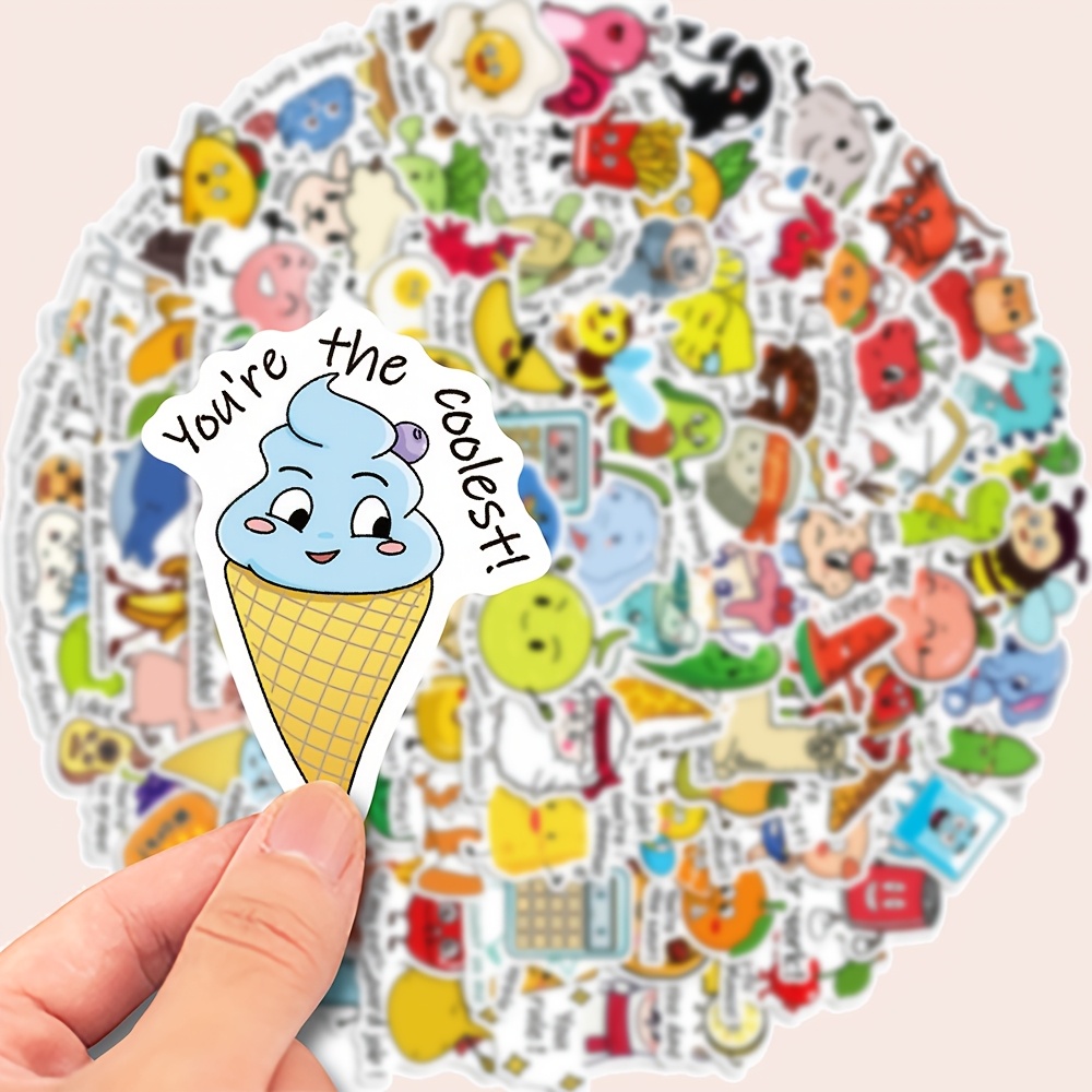 Stickers | Graffiti And Encouragement Phrases For Bikes, Helmets, Skateboards, Luggage, Mobile Phones, And Computers - Self-adhesive, Single Use