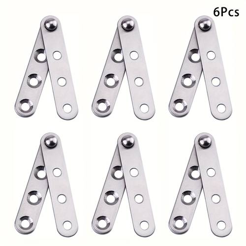 6pcs stainless degree rotating concealed hinges heavy duty metal door pivot hinges stainless steel drawer window door fittings for door cabinets cabinet flush mount contemporary design sleek metallic end sturdy construction