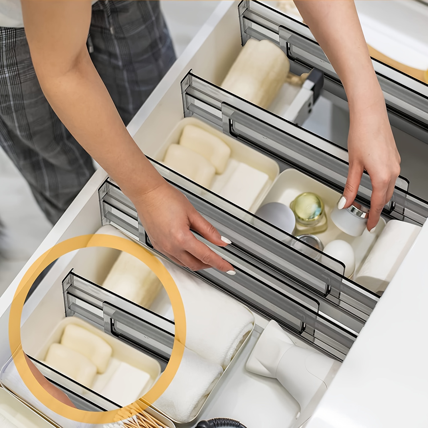 4шт Разделители для кухонных ящиков Домашние раздвижные - Temu United .