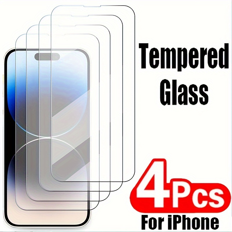 

4pcs Full Cover Tempered Glass Screen Protectors For 15 14 13 12 11 Series