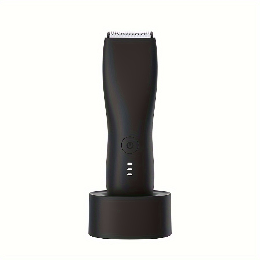 

Electric Groin Hair Trimmer For Men - Ball Shaver & Body Groomer With Replaceable Ceramic Blade Heads And Standing Recharge Dock - Perfect Gift For Father's Day Father's Day Gift