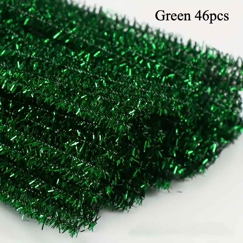 TEMU 46pcs Mixed/single Color Glitter Pipe Cleaners, Soft And Flexible, Highly , Suitable For Crafts, Hair Accessories, Flower Arrangements And