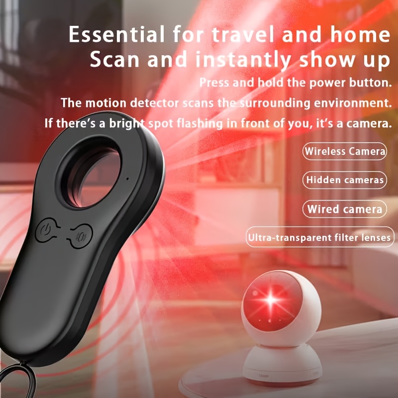 portable multifunctional infrared anti   camera detector with alarm five   vibrating and continuous buzzer alert usb charging suitable for travel hotels cars and dressing rooms ideal   camera detection gift for girlfriend   Product details 1
